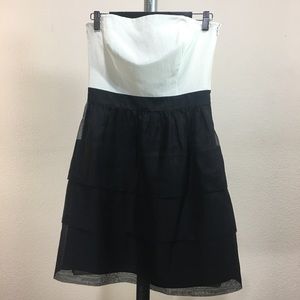 White Black House Market Dress Strapless size 6